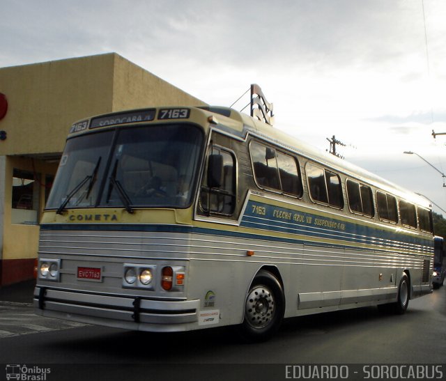 Viação Cometa 7163 na cidade de Sorocaba, São Paulo, Brasil, por EDUARDO - SOROCABUS. ID da foto: 1850871.