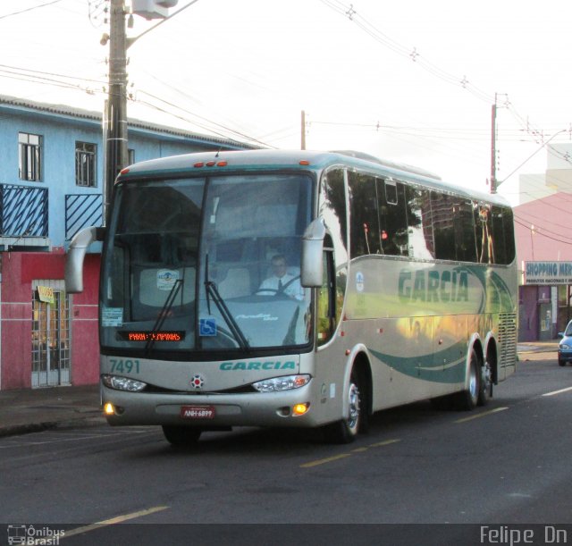 Viação Garcia 7491 na cidade de Cascavel, Paraná, Brasil, por Felipe  Dn. ID da foto: 1852345.