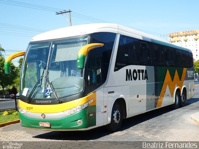 Viação Motta 10291 na cidade de Presidente Prudente, São Paulo, Brasil, por Beatriz Fernandes. ID da foto: 1853911.