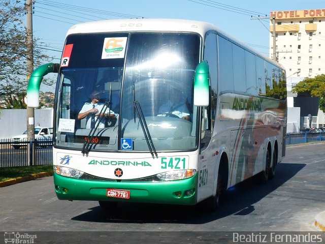 Empresa de Transportes Andorinha 5421 na cidade de Presidente Prudente, São Paulo, Brasil, por Beatriz Fernandes. ID da foto: 1853906.