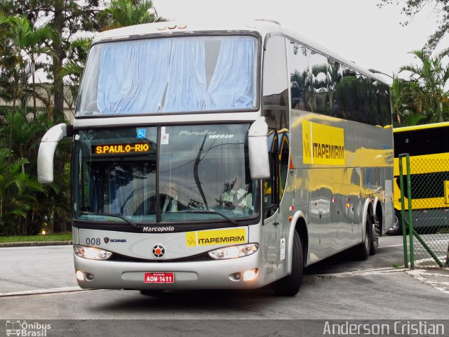 Viação Itapemirim 008 na cidade de Guarulhos, São Paulo, Brasil, por Anderson Cristian. ID da foto: 1853868.