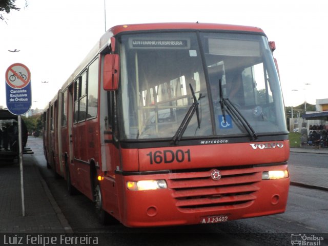 Cristo Rei > CCD Transporte Coletivo > SPE Via Mobilidade S/A 16D01 na cidade de Curitiba, Paraná, Brasil, por Luiz Felipe Ferreira. Número da foto: #1852897.