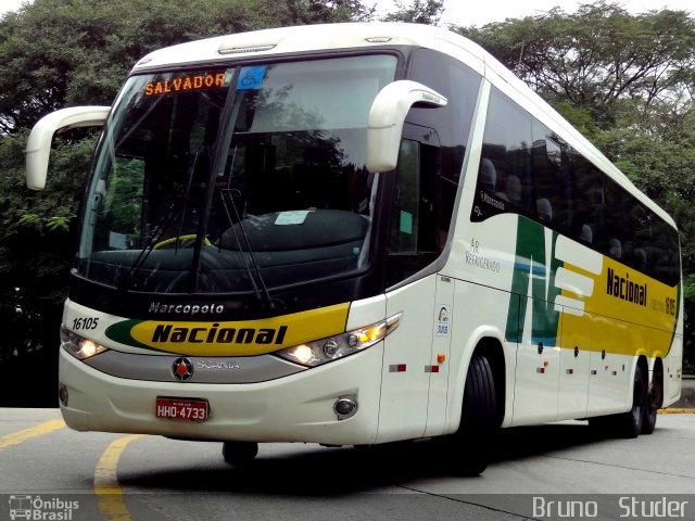 Viação Nacional 16105 na cidade de São Paulo, São Paulo, Brasil, por Bruno   Studer. Número da foto: #1855494.