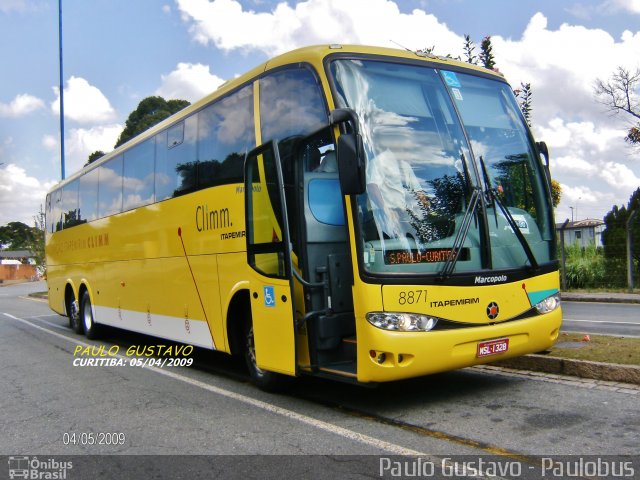 Viação Itapemirim 8871 na cidade de Curitiba, Paraná, Brasil, por Paulo Gustavo. Número da foto: #1857837.