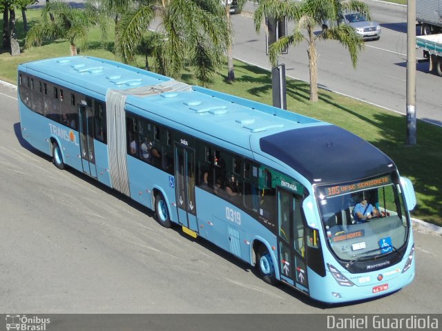 Transol Transportes Coletivos 0319 na cidade de Florianópolis, Santa Catarina, Brasil, por Daniel Guardiola. ID da foto: 1859407.