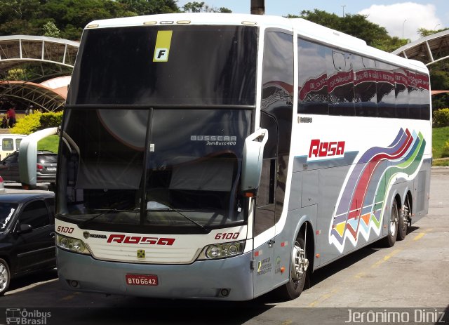 Rosa Turismo 6100 na cidade de Aparecida, São Paulo, Brasil, por Jerônimo Diniz. ID da foto: 1858705.