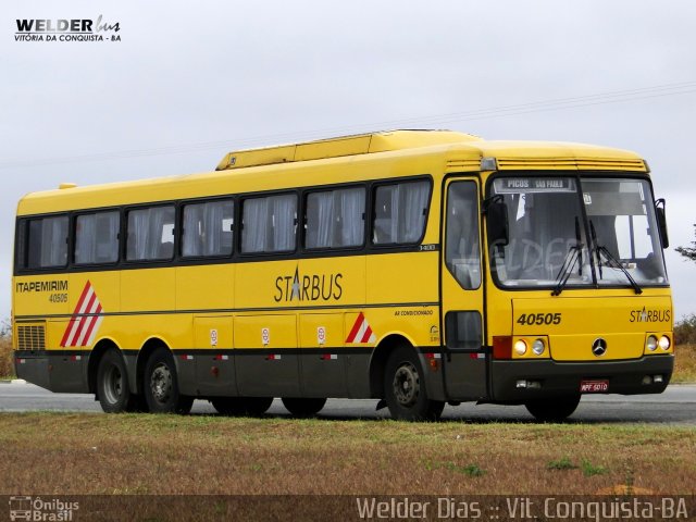 Viação Itapemirim 40505 na cidade de Vitória da Conquista, Bahia, Brasil, por Welder Dias. ID da foto: 1860432.