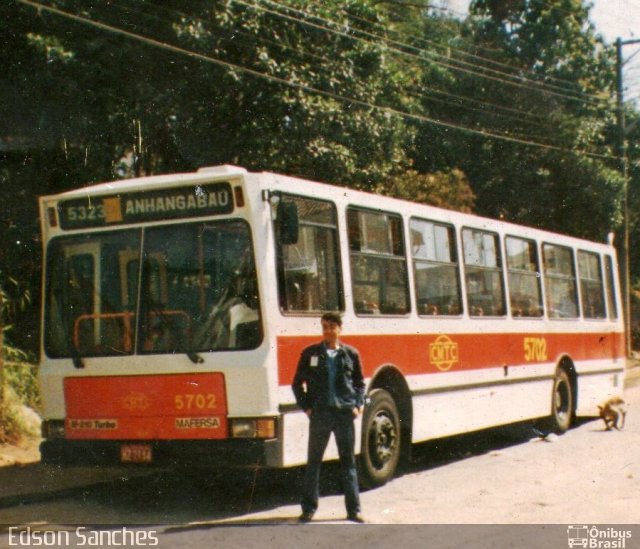 CMTC - Companhia Municipal de Transportes Coletivos 5702 na cidade de São Paulo, São Paulo, Brasil, por Rafael Santos Silva. ID da foto: 1860631.