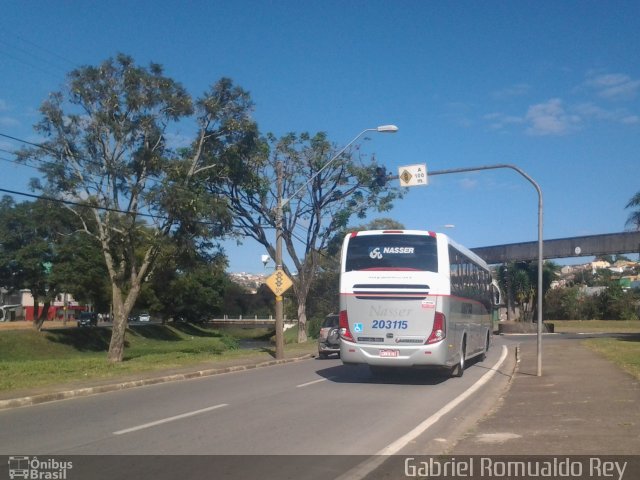Viação Nasser 203115 na cidade de Poços de Caldas, Minas Gerais, Brasil, por Gabriel Romualdo Rey . Número da foto: #1862169.