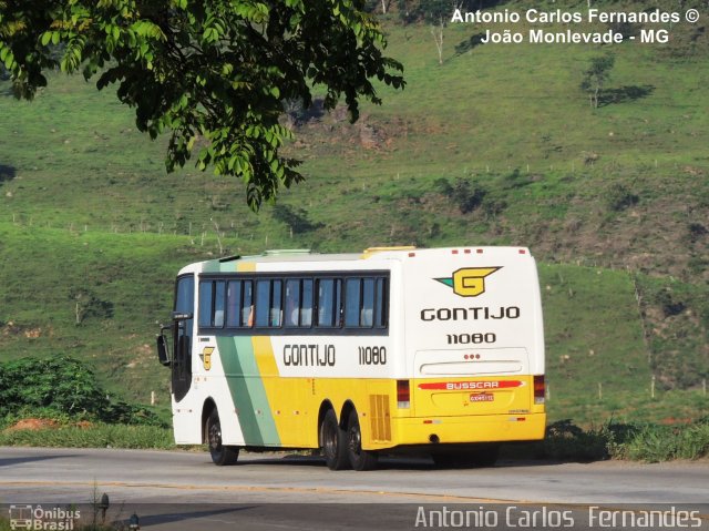 Empresa Gontijo de Transportes 11080 na cidade de João Monlevade, Minas Gerais, Brasil, por Antonio Carlos Fernandes. ID da foto: 1864929.