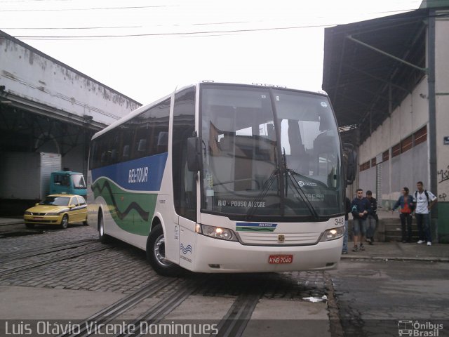 Bel-Tour Transportes e Turismo 348 na cidade de Rio de Janeiro, Rio de Janeiro, Brasil, por Luis Otávio Vicente Domingues. Número da foto: #1868328.