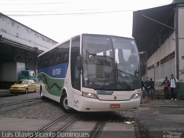 Bel-Tour Transportes e Turismo 348 na cidade de Rio de Janeiro, Rio de Janeiro, Brasil, por Luis Otávio Vicente Domingues. ID da foto: 1868328.