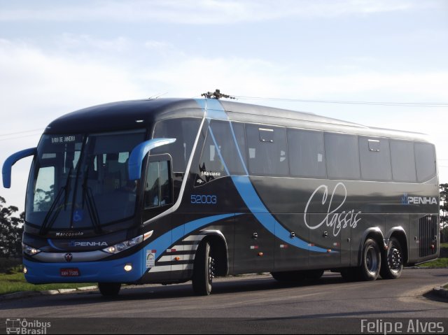 Empresa de Ônibus Nossa Senhora da Penha 52003 na cidade de Pelotas, Rio Grande do Sul, Brasil, por Felipe Alves. ID da foto: 1835636.