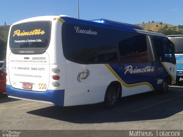 Primotur Transportes e Turismo 550 na cidade de Aparecida, São Paulo, Brasil, por Matheus  Loiaconi dos Santos. Número da foto: #1834633.