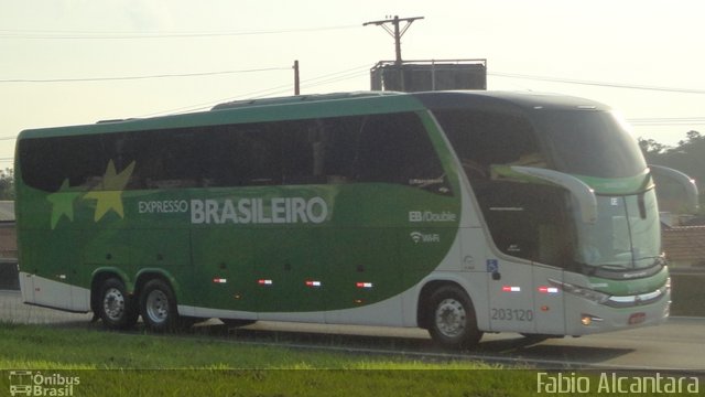 Expresso Brasileiro 203120 na cidade de Guaratinguetá, São Paulo, Brasil, por Fabio Alcantara. ID da foto: 1833849.