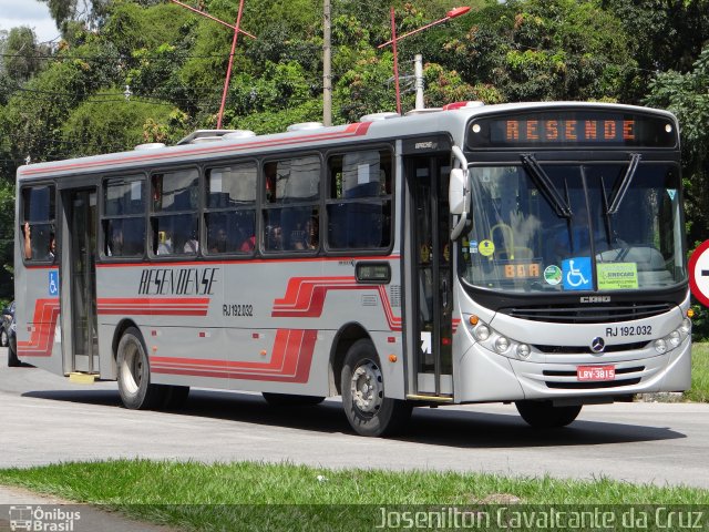 Viação Resendense RJ 192.032 na cidade de Resende, Rio de Janeiro, Brasil, por Josenilton  Cavalcante da Cruz. Número da foto: #1834820.