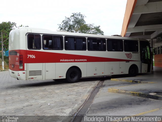 Empresa de Ônibus Pássaro Marron 7906 na cidade de Caçapava, São Paulo, Brasil, por Rodrigo Thiago do Nascimento. ID da foto: 1874206.