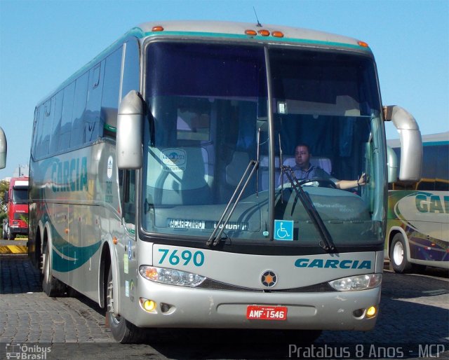 Viação Garcia 7690 na cidade de Londrina, Paraná, Brasil, por Cristiano Soares da Silva. Número da foto: #1874376.