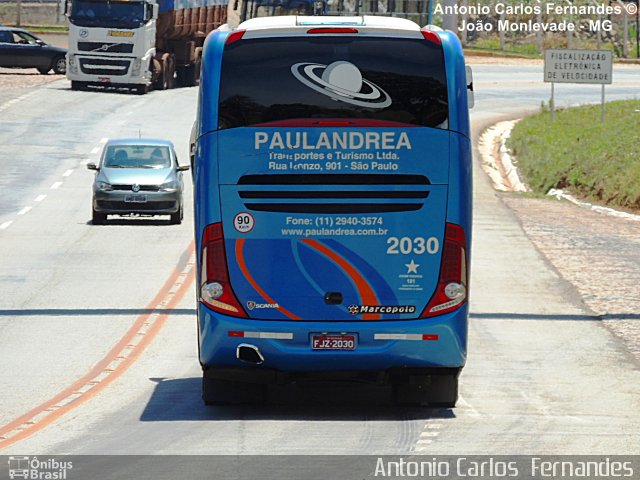 Paulandrea Transportes e Turismo 2030 na cidade de João Monlevade, Minas Gerais, Brasil, por Antonio Carlos Fernandes. ID da foto: 1876769.