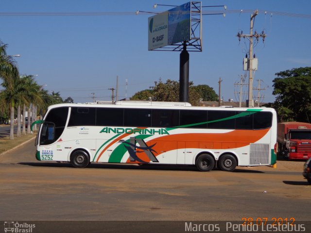 Empresa de Transportes Andorinha 5252 na cidade de Primavera do Leste, Mato Grosso, Brasil, por Marcos  Penido. Número da foto: #1880241.
