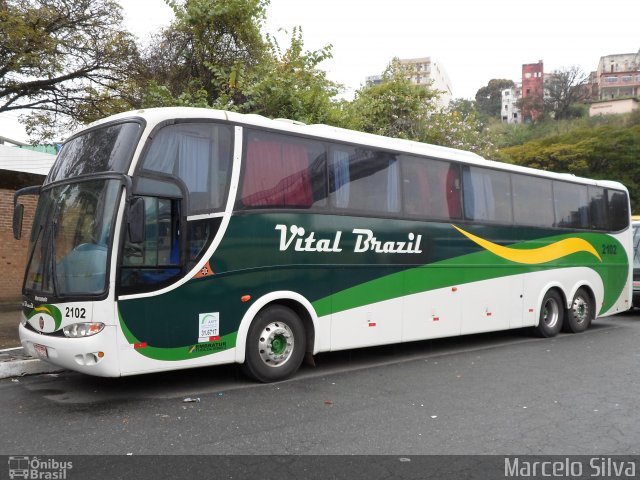 Auto Viação Vital Brazil 2102 na cidade de Aparecida, São Paulo, Brasil, por Marcelo Silva. Número da foto: #1878524.