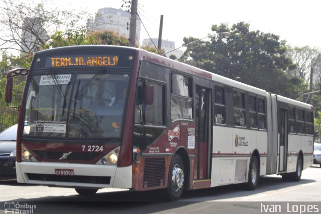 Viação Campo Belo 7 2724 na cidade de São Paulo, São Paulo, Brasil, por Ivan da Silva Lopes. Número da foto: #1879324.