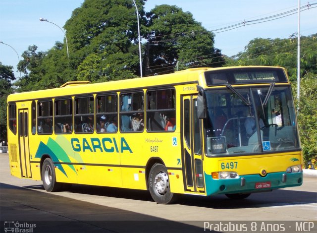 Viação Garcia 6497 na cidade de Maringá, Paraná, Brasil, por Cristiano Soares da Silva. Número da foto: #1879989.