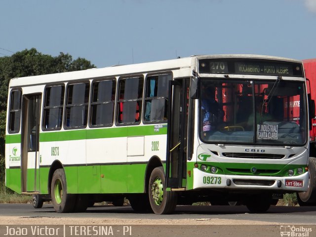 Transcol Transportes Coletivos 09273 na cidade de Teresina, Piauí, Brasil, por João Victor. ID da foto: 1881041.