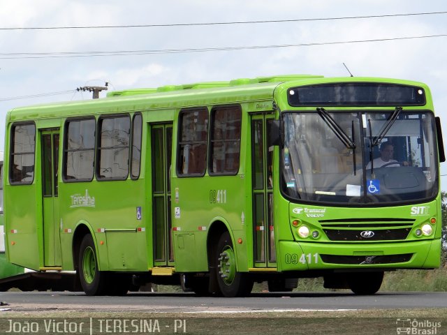 Transcol Transportes Coletivos 09411 na cidade de Teresina, Piauí, Brasil, por João Victor. ID da foto: 1881051.