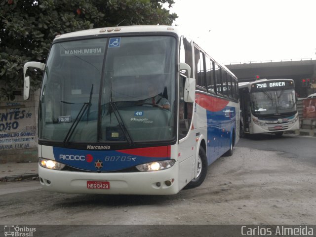 Viação Riodoce 80705 na cidade de Rio de Janeiro, Rio de Janeiro, Brasil, por Carlos Almeida. Número da foto: #1884908.