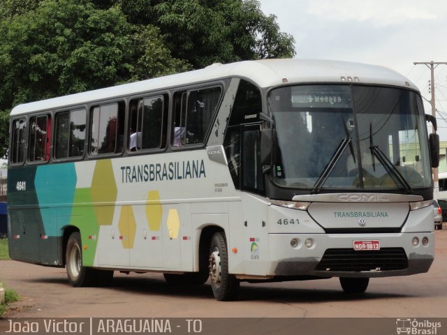 Transbrasiliana Transportes e Turismo 4641 na cidade de Araguaína, Tocantins, Brasil, por João Victor. ID da foto: 1887928.