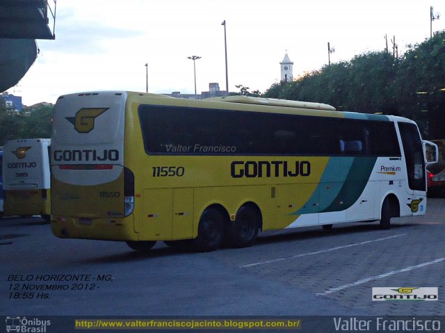 Empresa Gontijo de Transportes 11550 na cidade de Belo Horizonte, Minas Gerais, Brasil, por Valter Francisco. ID da foto: 1887075.