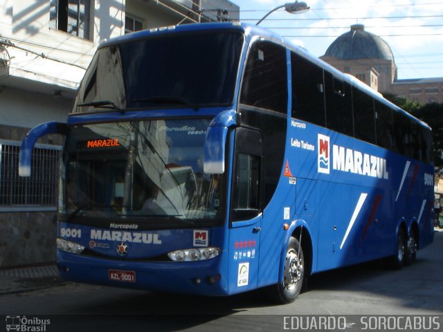 Marazul Turismo 9001 na cidade de Aparecida, São Paulo, Brasil, por EDUARDO - SOROCABUS. ID da foto: 1886777.