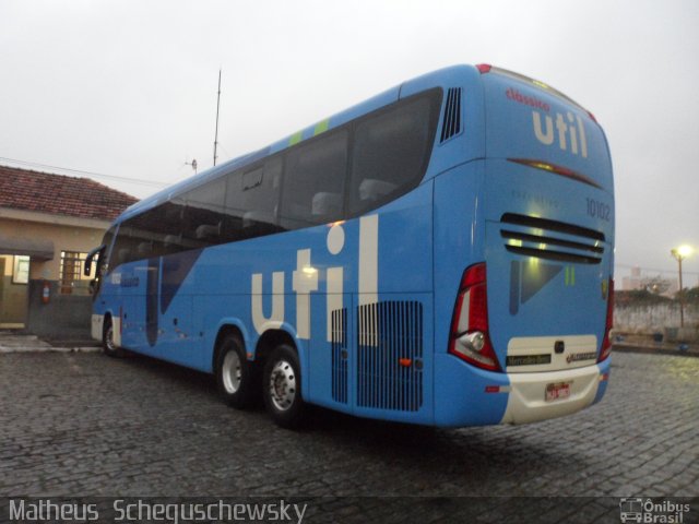 UTIL - União Transporte Interestadual de Luxo 10102 na cidade de São Vicente, São Paulo, Brasil, por Matheus  Scheguschewsky. Número da foto: #1889354.
