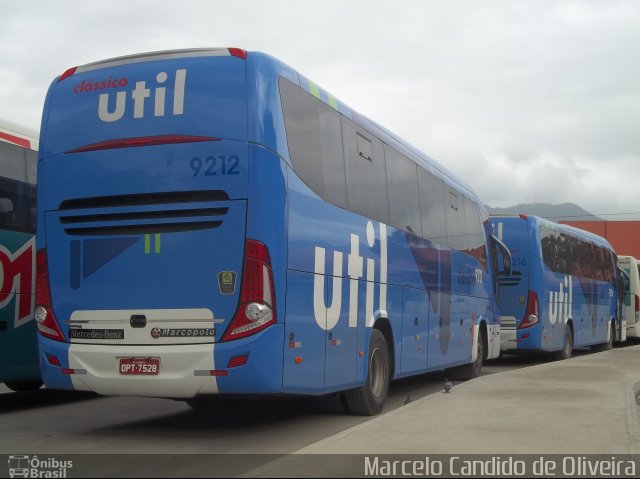 UTIL - União Transporte Interestadual de Luxo 9212 na cidade de Rio de Janeiro, Rio de Janeiro, Brasil, por Marcelo Candido de Oliveira. Número da foto: #1889668.