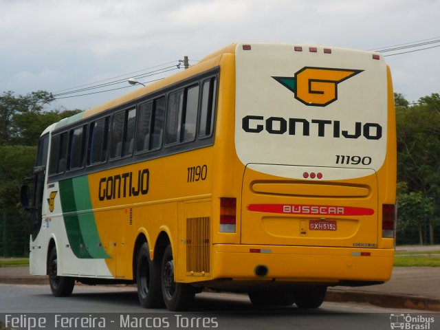 Empresa Gontijo de Transportes 11190 na cidade de Belo Horizonte, Minas Gerais, Brasil, por Felipe da Silva Ferreira. ID da foto: 1839397.