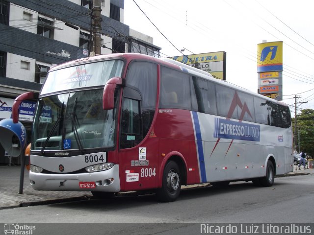 Expresso Luxo 8004 na cidade de Santos, São Paulo, Brasil, por Ricardo Luiz. Número da foto: #1838135.