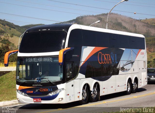 Costa Sul Turismo 1318 na cidade de Aparecida, São Paulo, Brasil, por Jerônimo Diniz. Número da foto: #1839589.