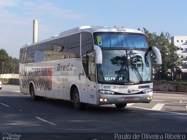 Breda Transportes e Serviços 1810 na cidade de São Paulo, São Paulo, Brasil, por Paulo de Oliveira Ribeiro. ID da foto: 1838920.