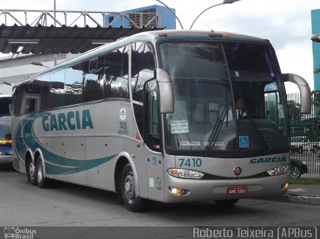 Viação Garcia 7410 na cidade de São Paulo, São Paulo, Brasil, por Roberto Teixeira. Número da foto: #1843360.