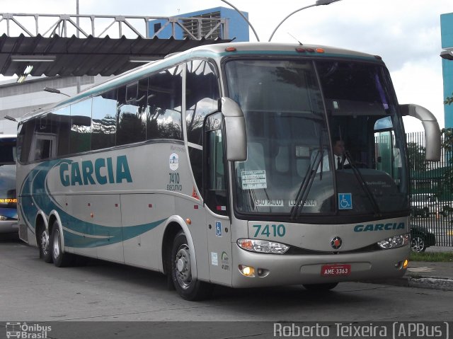 Viação Garcia 7410 na cidade de São Paulo, São Paulo, Brasil, por Roberto Teixeira. ID da foto: 1843360.