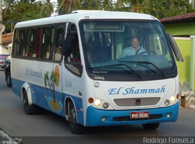 El Shammah Transporte e Turismo ES104 na cidade de São Miguel dos Milagres, Alagoas, Brasil, por Rodrigo Fonseca. ID da foto: 1845544.