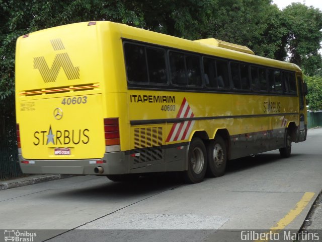 Viação Itapemirim 40603 na cidade de São Paulo, São Paulo, Brasil, por Gilberto Martins. Número da foto: #1845285.