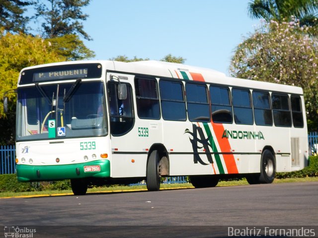 Empresa de Transportes Andorinha 5339 na cidade de Presidente Prudente, São Paulo, Brasil, por Beatriz Fernandes. ID da foto: 1850253.