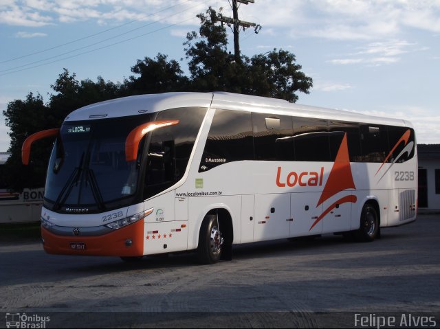 LOCAL - Locadora de Ônibus Canoas Ltda. 2238 na cidade de Pelotas, Rio Grande do Sul, Brasil, por Felipe Alves. Número da foto: #1849869.