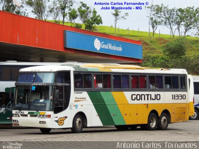 Empresa Gontijo de Transportes 11330 na cidade de João Monlevade, Minas Gerais, Brasil, por Antonio Carlos Fernandes. ID da foto: 1849461.