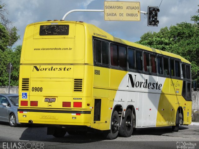 Viação Nordeste 0900 na cidade de João Pessoa, Paraíba, Brasil, por Elias Roberto Alves. ID da foto: 1848971.