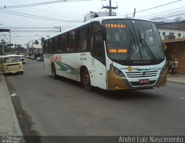 Expresso Mangaratiba RJ 137.343 na cidade de Nova Iguaçu, Rio de Janeiro, Brasil, por André Luiz Nascimento. Número da foto: #1894587.