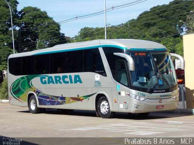 Viação Garcia 7706 na cidade de Maringá, Paraná, Brasil, por Cristiano Soares da Silva. Número da foto: #1894370.