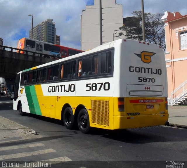 Empresa Gontijo de Transportes 5870 na cidade de Belo Horizonte, Minas Gerais, Brasil, por Breno  Jonathan. ID da foto: 1912578.